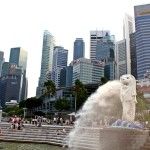 Singapur: El Merlion y Marina Bay